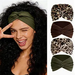 4PCS Bohemian Wide Headband – Yoga Sweatband for Women, Breathable Workout Hairband, Boho Sports Headwrap for Running & Fitness