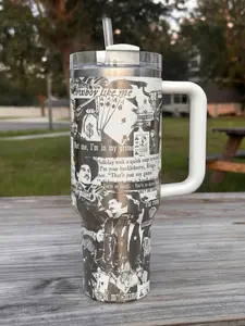 Doc Holliday 40oz Insulated Stainless Steel Leak-Proof Travel Mug - Val Kilmer Tombstone Tribute for Movie Buffs, Lightweight Portable Water Bottle & Drinkware for Drinks