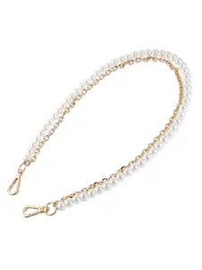 Imitation Pearl Purse Chain, 12.5in/23.6in Pearl Purse Extender, Replacement Bag Shoulder Strap, Bag Chains Extender for Handbag, Purse Shoulder Straps