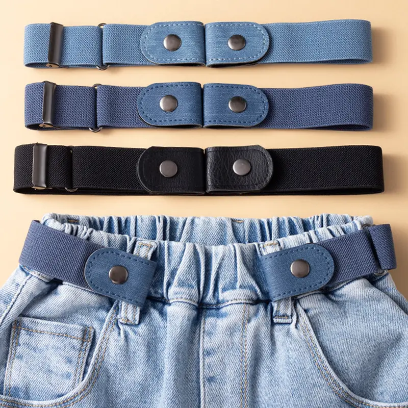 6 Pcs No Buckle Elastic Stretch Belt for Women/Men, Pants Waist Tightener