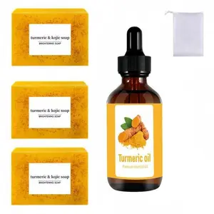 Curcuma Turmeric Face Wash Soap Cleanser, Curcuma Facial & Body Lotion, Lemon Turmeric Curcumin Soap, Brightening Organic Care