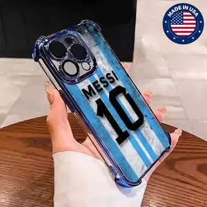 MESSI No.11 Aesthetic Design Pattern Casing For iphone 16 15 14 13 12 Plus Pro Max Flaunt Mobile Phone Case Soft Silicon TPU anti-drop Drop Protection Shockproof Protector Vintage unique Fashion Trend Anti-scratch Stylish Smartphone Cover