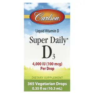 Carlson Super Daily® D3, 100 mcg (4,000 IU), 0.35 fl oz (10.3 ml)
