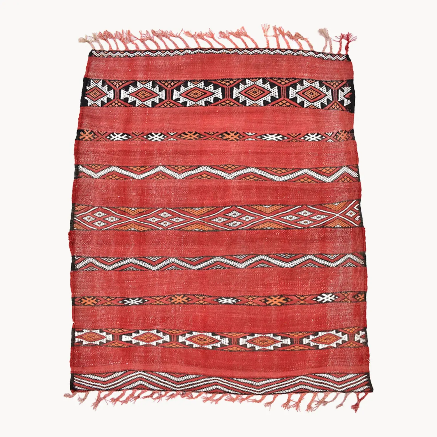 Moha Vintage Moroccan Kilim Rug  | 3’3” x 4’2”
