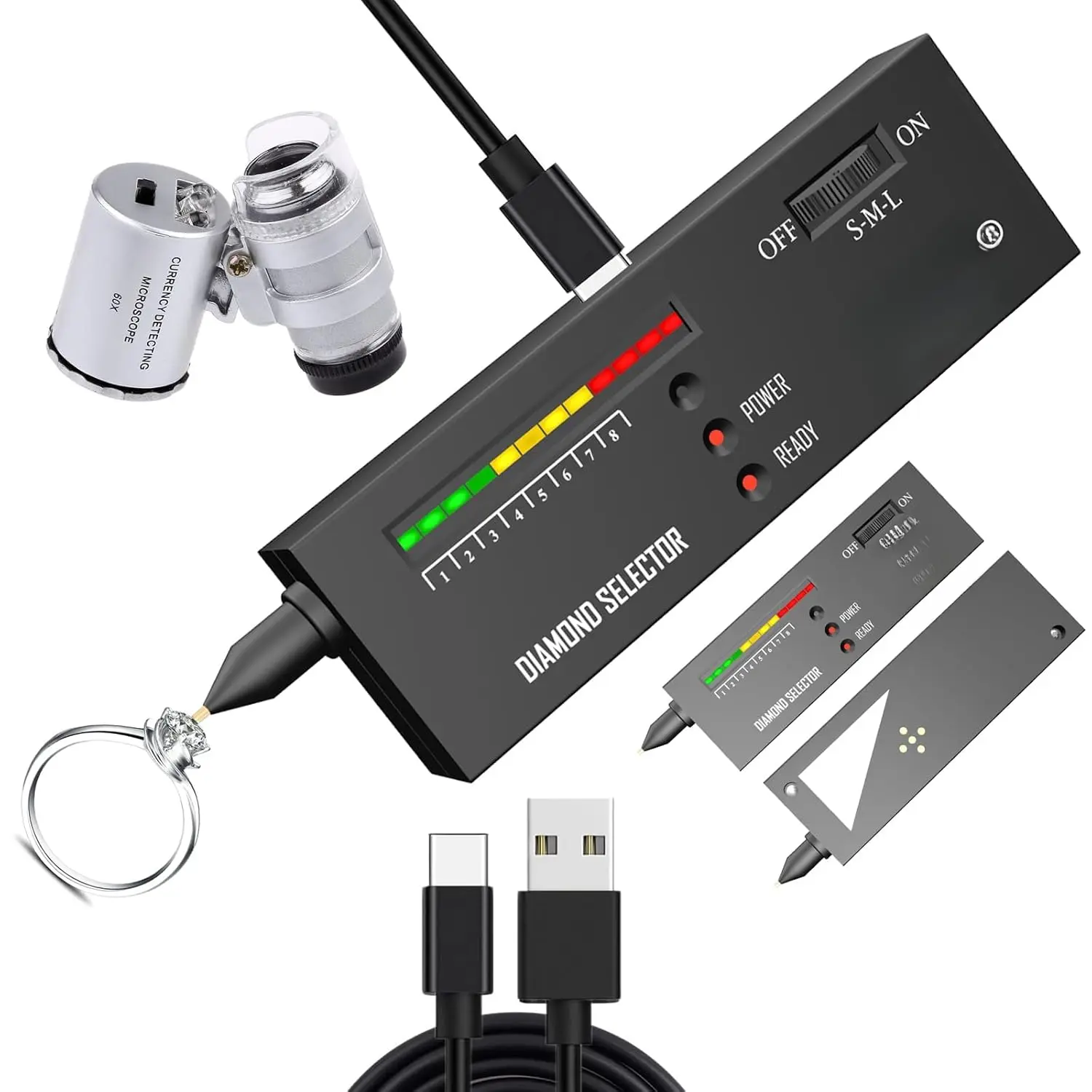 Professional Non-Rechargeable Tester Pen with 60X Loupe Magnifier - Soldering Detector Selector for Novice Users