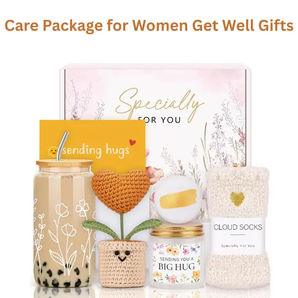 Care Package for Women Get Well Gifts After Surgery Recovery Gift Basket, Sympathy Thinking of You Hug in a Box, Feel Better Gifts for Her, College Girl, Self Care