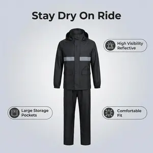 Waterproof, Rainproof Jacket and Pants Set Men Lightweight Breathable Full Zip Hooded Rain Coat Durable Rain Suit Weatherproof Rainwear Windbreaker For Outdoor Hiking Camping Fishing Boating Gardening, Holiday Gift