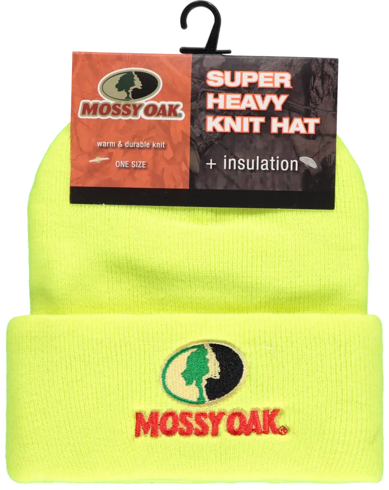 Men's Mossy Oak High Visibility Fleece Lined WInter Hat Beanie