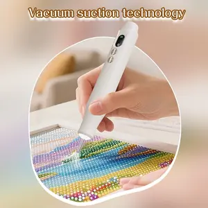 Electric diamond painting pen, wireless suction cup diamond painting pen, rechargeable, two adjustable suction modes, suitable for adults and children, complete accessories, perfect gift, diamond painting tool