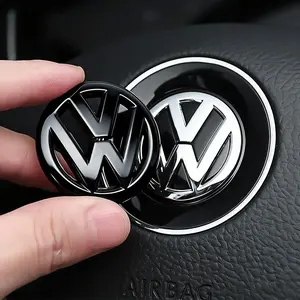 Car Logo Steering Wheel Emblem Decorative Badge Stickers Decoration Interior Accessories For Volkswagen VW GTI Polo Golf Passat Tiguan Arteon Touareg CC Taigo Caddy Jetta T-ROC Beetle Sharan Touran Scirocco