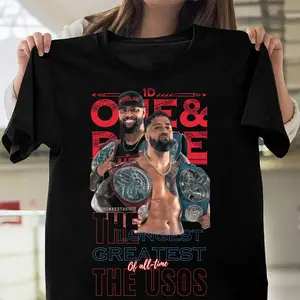 The Uso Black T-Shirt – Iconic Wrestling Tag Team Graphic Tee, Unisex Casual Fanwear
