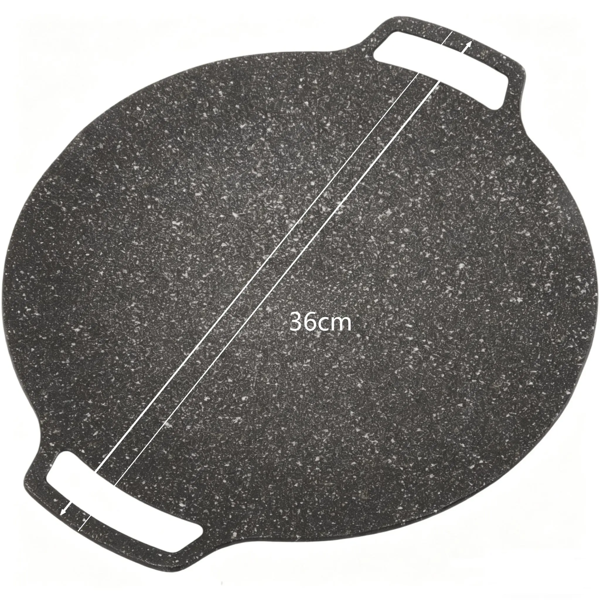 1 Sartén Grande de Hierro Fundido, Redonda Antiadherente, Compatible con Placas de Inducción, Espátula Portátil, Ideal para Hogar y Camping, Utensilios de Cocina Duraderos - Libre de Magnesio/Piedra, Ignífuga | Perfecta para Acción de Gracias, Navidad y H