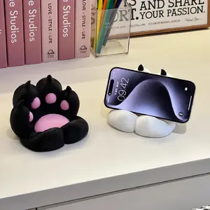 3D Printed Cat Paw Phone Stand, Desktop Phone Holder, Creative Home Desktop Decor, Cute High-Value Ornament, Mini Phone/Tablet Support Stand, Desk Smartphone Holder