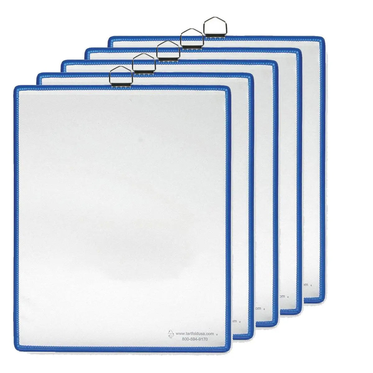 212 MAIN Vertical Magnetic Pocket Holder, 8x11 in, Blue, Magnetic Mount, Pack of 5, Office Supplies Document Organizer