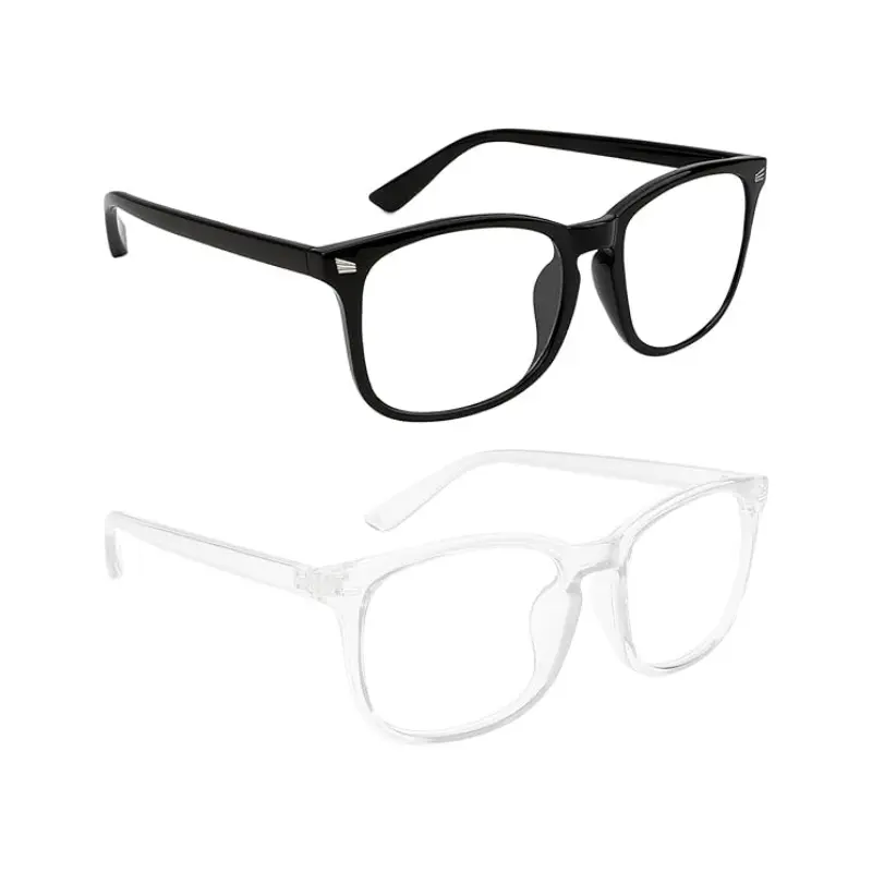 Bluelight Fashion Glasses for Computer Gaming, Classic Round Fashionable Frames with Transparent Lens for Men & Women, Fashionable Frames Glasses, Transparent Lens Glasses