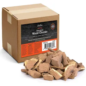 Camerons All Natural Cherry Wood Chunks for Smoking Meat -840 Cu. in. Box, Approx 10 Pounds- Kiln Dried Large Cut BBQ Wood Chips - Smoker Accessories