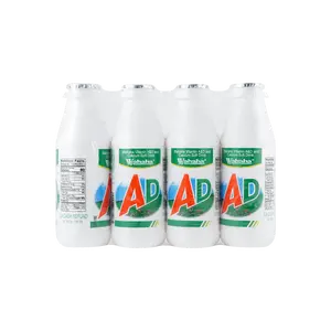 WAHAHA AD Calcium Milk Drink - 4 Bottles Pack (880ml) | Nutrient-Rich Calcium Beverage