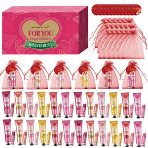 Valentine's Day Themed Beautiful Gift Box Set, Gift Pack, Hand Cream, Lip Balm, Bag, Wedding Gifts, Long-Lasting, Non-Toxic, Perfect for Women, Friends, Colleagues