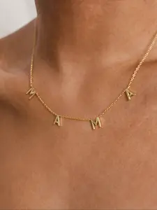 Women's Stainless Steel Letter Mama Necklace, Exquisite Chain Jewelry, Elegant Jewelry for Women, Perfect for Mom, Durable and Stylish Design