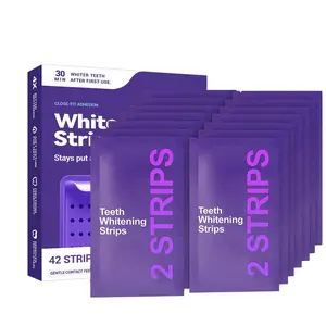 Teeth Whitening Strips, Gentle Cleaning for Tooth Plaque, Safe Enamel Protection, Non-Irritating, No Peroxide, Solid Form, Soft, Tooth Brightening Strips