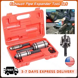3-Pieces Pipe Expander Tool Set 1/18'' to 3-1/2'', Automobile Exhaust Pipe Expander Repair Tool Kit, Tail Pipe Expander Compatible with Most Vehicles and Trucks
