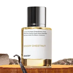 Woody Chestnut, Dossier, Unisex's Perfume, 50ml, Pink Pepper, Orange Blossom, Cloves, Chestnut, Cade Wood, Vanilla, Cedarwood