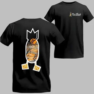 Dive Bomb Industries Hunting T Shirt, Sunset Outdoor Scene Logo Tee, Waterfowl Brand Duck Hunting Graphic, Outdoor Lifestyle Streetwear For Hunters, Unisex Casual Graphic T-Shirts For Men Women
