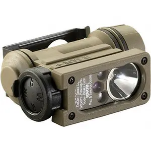 Streamlight Nylon Industrial/Tactical Flashlight 55 Lumens, 4200 min Runtime, White, Red, Blue & Infrared LED Bulb, Coyote Tan Body, 1 Lithium Battery Included 14517, Nylon Body