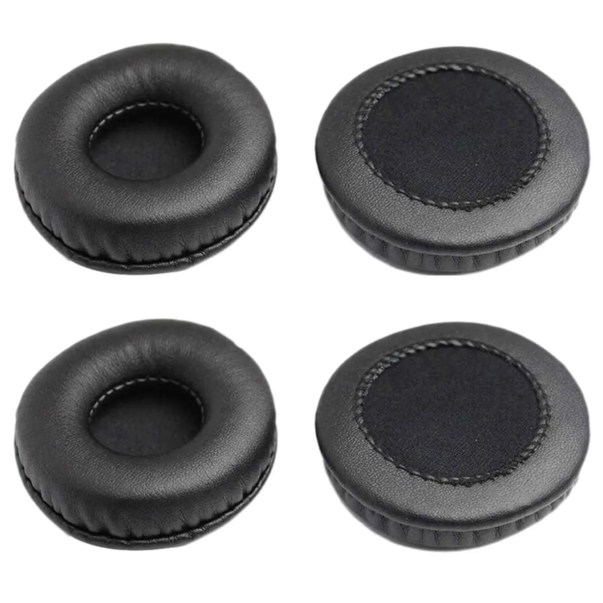 2-Pair 70mm Durable Compact Soft Cushioned Travel Size Sponge Headphone Replacement Ear Pads, Universal Noise-Reducing Headset Cover Accessories for Most Headsets