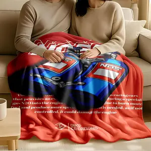 1 piece NOS Nitrogen Booster Device Illustrated Guide themed flannel blanket - Modern-style all-season flannel blanket, suitable for sofas and beds, super soft and comfortable, digitally printed pattern, 100% polyester material, machine washable