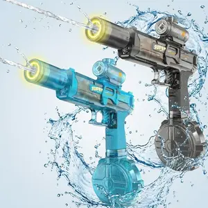 Electric Water Blaster with LED Light, Summer Pool Accessory Water Toy for Kids and Adults