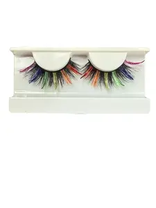 Rainbow Glitter Lashes Bold Colorful Eye Glam Eyelashes Lightweight