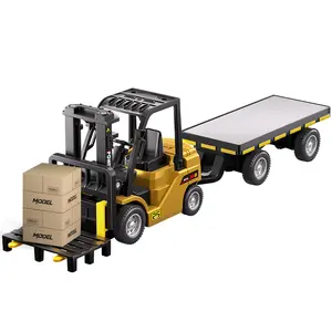 1:64 Scale Mini Remote Control Forklift Model, USB Charging with Cable and Battery, Realistic Engineering Car Toy, Perfect Gift for Kids Ages 6 and Up