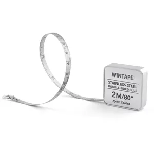 Mini Square Tape Measure, Small Retractable Nylon Coated Dual Sided 80 Inch / 2 M Measuring Tape,  Measure Tape