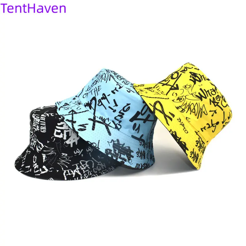 2026 personalized letter printed fisherman hat, European and American men's and women's basin hat, outdoor travel fashion sun hat