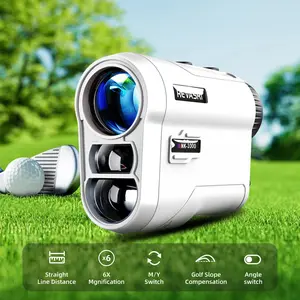 REVASRI Golf Laser Rangefinder - Rechargeable Golf Accessories with 6X Magnification, 600M/1000M Range Monocular Telescope for Outdoor Sports
