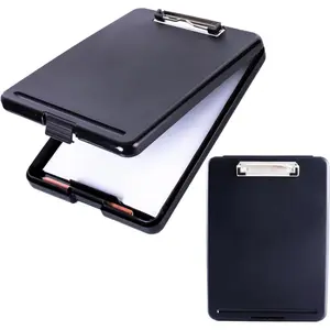 Clipboard Folder with Storage, Clipboard with Pen Holder, Plastic Organizer Box Suitable for Storing Letter Paper, A4-sized Paper, Portable Office Use, Essential for Nurses and Teachers, School and Office Supplies