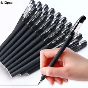 4/12pcs 0.5mm Gel Pen, Gel Ink Pens, GP380 frosted carbon neutral pen business signature pen high-capacity Office Supplies
