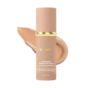 1 Bottle ｜BARUBT Color - Mimicking Medium Spectrum Sunscreen Foundation｜Full Coverage·Oil - Control & Waterproof·Moisturizing & Repairing｜SPF50 Long - Lasting Natural Finish·All Skin Tones