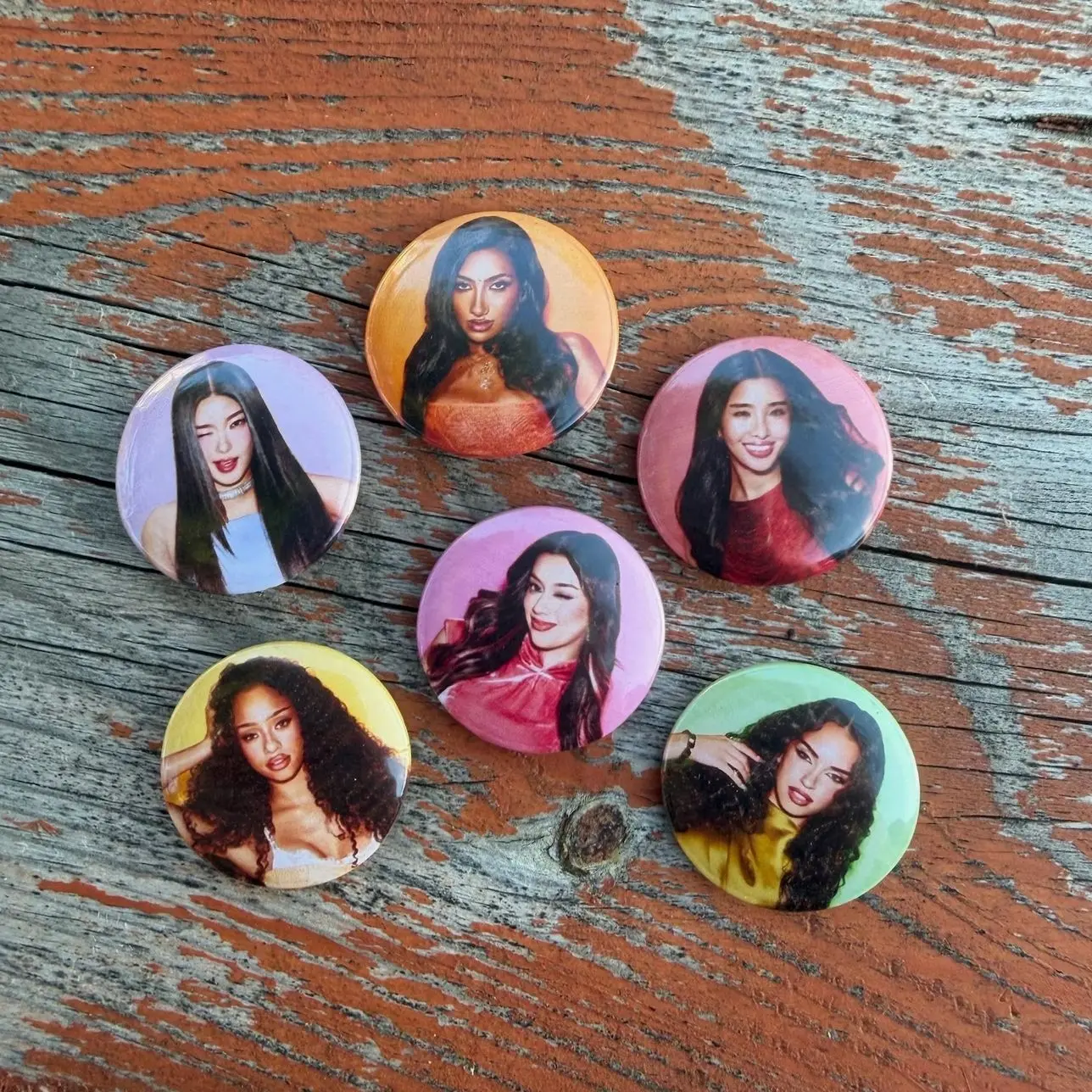 6 ops KATSEYE Members Mini Button Pin| K-Pop Fans Gifts