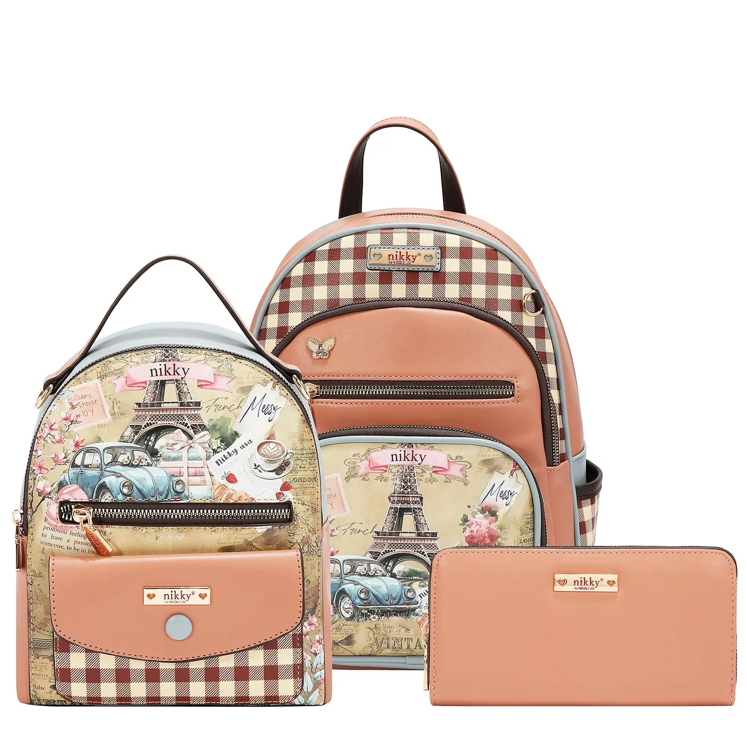 BACKPACK 3 PIECE SET (BACKPACK, MINI BACKPACK, WALLET)