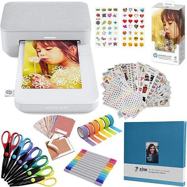 HP Sprocket Studio Plus 4" x 6" Instant Photo Printer & Accessories