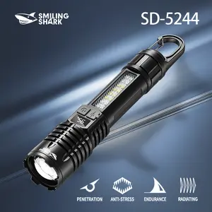 SmilingShark SD-5244 Multifunctional Endurance LED Flashlight, 5-Gear Lighting, 1-Light Dual-Use, Ideal for Camping, Hiking