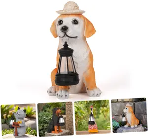 [Stylish Resin Statue] 1 Stylish Resin Dog Frog Pelican Cat Statue - Elegant Living Room Dining Table Decoration, Ideal Home Or Holiday Gift, No Need for Power  wolf and rabbit sculpture