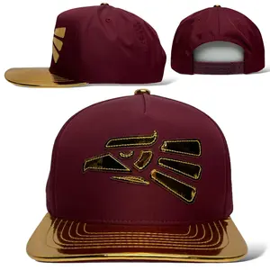 Hecho en Mexico Eagle Gold Snapback Baseball Cap Hat Premium Streetwear Hat Flat Bill Hat