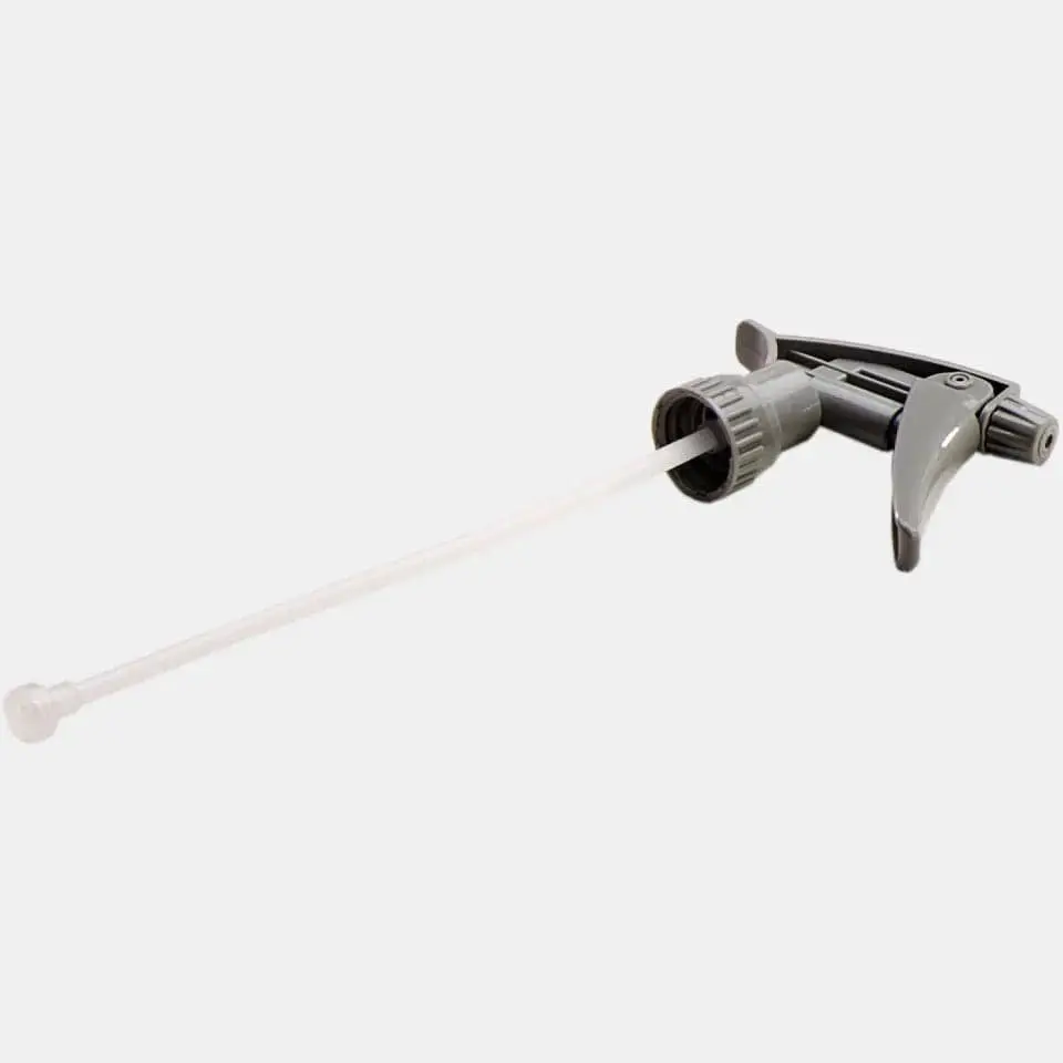 Gray Chemical Resistant Trigger Sprayer, Durable 32 oz (1 pt) Model for Automotive Detailing, Acid/Alkaline Ok, Durability