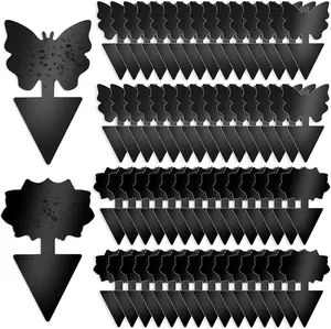 Fruit Fly Traps 60 Pack Black Sticky Traps Fungus Gnat Traps Plant Fly Stickers Indoor and Outdoor Use Protect The Plant, Fruit Fly Killer, Double-Sided