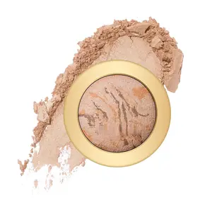 Baked Foundation, Brighten Color Correcting Powder Foundation, Lighting Glow Baked Foundation for Mature Skin, Buildable Coverage, Radiant Natural Finish