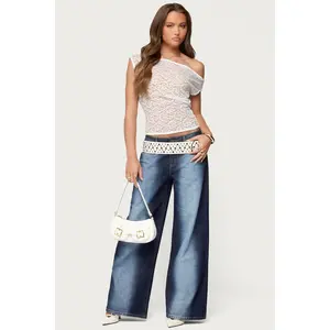 Ema Bleach Washed Low Rise Baggy Jeans