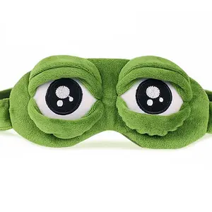 Soft Frog Sleep Eye Mask, Eyemasks for Sleeping, Calming Eyemask, Cute and Fun Design, Adjustable Strap, Relieves Eye Fatigue, Comfortable Protection, Ideal for Naps and Nightsleep, Soothing Daily, Sleep Aid Products